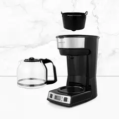 HOLSTEIN - Cafetera de Filtro HH-09101090SS 12 tazas Encendido programable