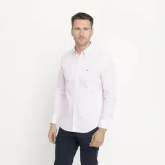 TOMMY HILFIGER - Camisa Hombre Manga Larga de Algodón