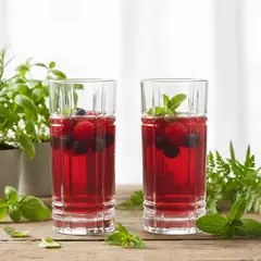 RCR - Vaso de cristal largo RCR: 370 ml 6 piezas
