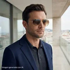 RAY-BAN - Gafas de Sol Irregulares Unisex Aviator Dorado Ray Ban