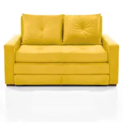 HOGAR VENECIA - Sofa Cama Reclinable 3 Posiciones Torun 147x93x87 Tela Mostaza