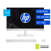 HP - All-In-One 24-Cr0350La PC Windows 11 Home Single Language 23.8" Intel® Core¿ I5 8GB RAM 512GB SSD FHD Blanco Nácar