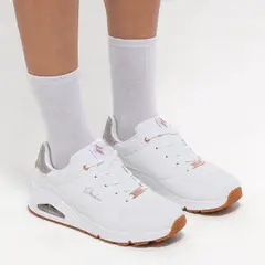 SKECHERS - Tenis moda Uno Gen 1 Studded Gal Niña Blancos