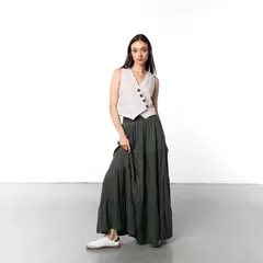 DENIMLAB - Falda Maxi Mujer con Estampado