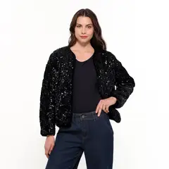 BASEMENT - Chaqueta Mujer con Lentejuelas
