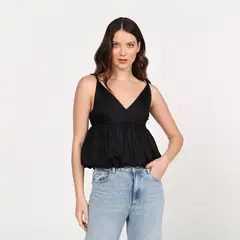 BASEMENT - Top Mujer Sin mangas de Algodón