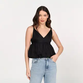 BASEMENT - Top Mujer Sin mangas de Algodón