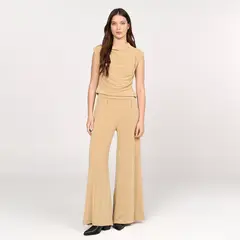 BASEMENT - Pantalón Palazzo Mujer Tiro alto