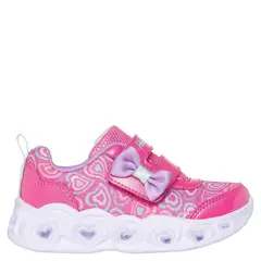 SKECHERS - Tenis con luces Heart Lights Niña con Velcro