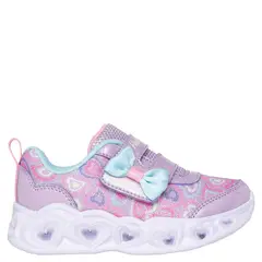 SKECHERS - Tenis con luces Heart Lights Niña con Velcro