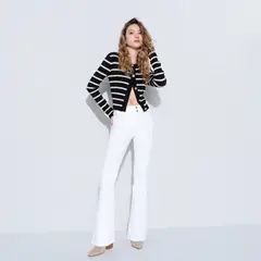 MOSSIMO - Jean Flare Mujer Tiro alto de Algodón