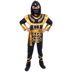 FANTASTIC NIGHT - Disfraz para niño ninja dorado fantasía anime