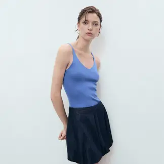 MANGO - Top esqueleto Mujer Sin mangas