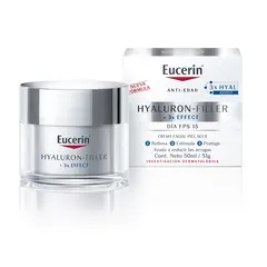 EUCERIN - Tratamiento antiedad Crema Facial De Día Hyaluron-Filler triple efecto FPS15 Para Piel Seca 50 ml