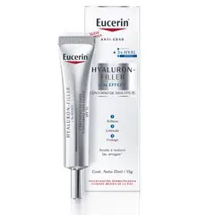 EUCERIN - Contorno de ojos Fps 15 Hyaluron-Filler triple efecto Para Piel Seca 15 ml
