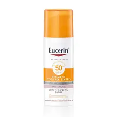 EUCERIN - Protector Solar Facial Sun Control Piel Manchada - Pigmentada Con Color Claro Fps 50+ 50 ml