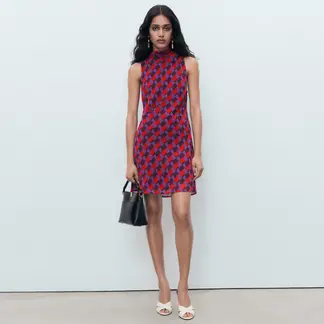 MANGO - Vestido Mujer Corto Casual con Estampado