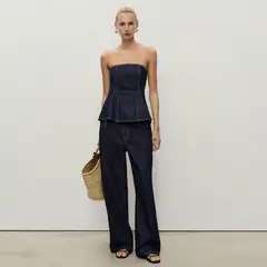MANGO - Jean Recto Mujer Tiro medio