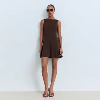 MANGO - Vestido Mujer Corto Casual de Algodón