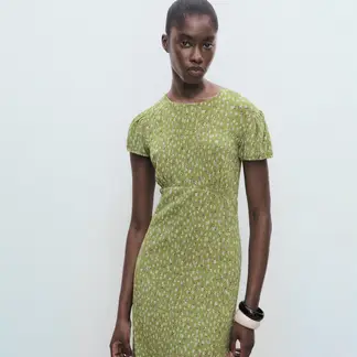 MANGO - Vestido Mujer Medio Casual con Estampado