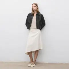 MANGO - Chaqueta Efecto cuero Mujer Efecto cuero