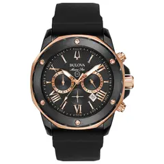 BULOVA - Reloj Hombre Marine Star. Reloj Silicona Negro 98B307