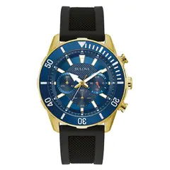 BULOVA - Reloj Hombre Classics. Reloj Silicona Negro 98A244