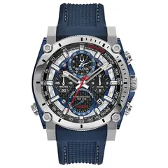 BULOVA - Reloj Hombre Precisionist. Reloj Poliuretano Azul 98B315