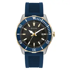 BULOVA - Reloj Hombre Classics. Reloj Silicona Azul 98B345