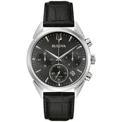 BULOVA - Reloj Hombre Classics. Reloj Cuero Negro 96B371