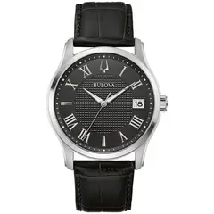 BULOVA - Reloj Hombre Classics. Reloj Cuero Negro 96B390