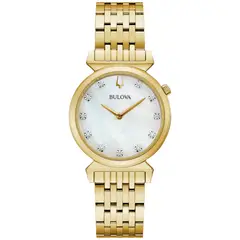 BULOVA - Reloj Mujer Modern. Reloj Acero Inoxidable Dorado 97P149