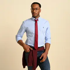 POLO RALPH LAUREN - Camisa Hombre de Rayas Manga larga de Algodón