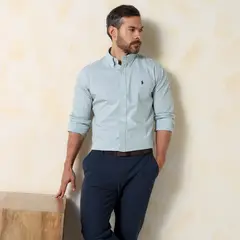POLO - Camisa Hombre Manga Larga Algodón