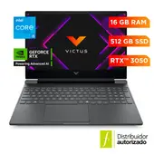 HP - Portátil Gaming VICTUS | Intel Core i5 | 16 GB RAM | 512 GB SSD Almacenamiento| RTX 3050 | Windows 11 Home |15-fa2014La| Computador portátil