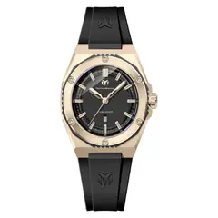 TECHNOMARINE - Reloj Mujer Coral . Reloj Silicona Negro