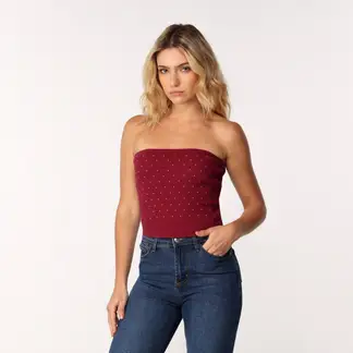SYBILLA - Blusa Mujer Con aplique Sin mangas de Algodón