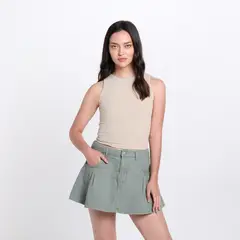 SYBILLA - Top esqueleto Mujer con Tachas Sin mangas de Algodón