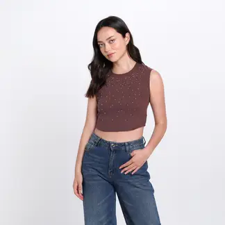 SYBILLA - Blusa Mujer Sin mangas