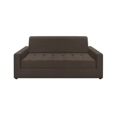 AMOBLANDO - Sofá Moderno en Tela 2 Puestos Alondra Café 186 x 88 x 82 cm - Mueble