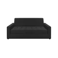 AMOBLANDO - Sofá Moderno en Tela 2 Puestos Alondra Negro 186 x 88 x 82 cm - Mueble