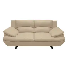 AMOBLANDO - Sofá Moderno en Microfibra 2 Puestos Cindy Beige 180 x 95 x 85 cm - Mueble