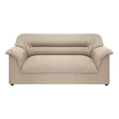 AMOBLANDO - Sofá Moderno en Tela 2 Puestos Vivir Beige 160 x 86 x 76 cm - Mueble
