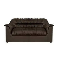 AMOBLANDO - Sofá Moderno en Cuerina 2 Puestos Vivir Beige 160 x 86 x 76 cm - Mueble