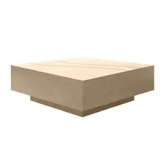 PULLMAN - Mesa de Centro Moderna Cuadrada en Melamina Nicole 80 x 30 x 80 cm Colchones - Mueble