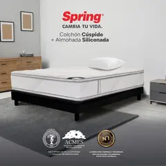 COLCHONES SPRING - Colchón Spring Sencillo Firme Espumado Cuspide 100 x 190 cm + Almohada