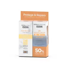 ISDIN - Set Fotoprotector Pack Age Repair +Uv Mineral Brush Incluye 2 productos