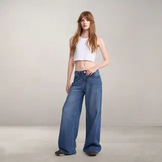 DENIMLAB - Jean Wide leg Mujer Tiro alto