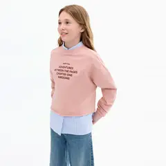 MANGO - Saco para Niña con Estampado de Algodón