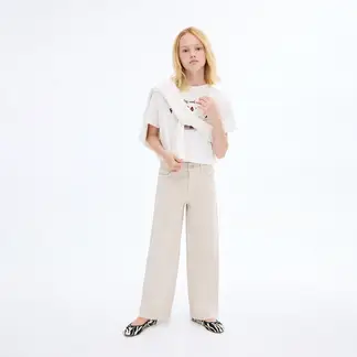 MANGO - Camiseta para Niña con Estampado Manga corta de Algodón